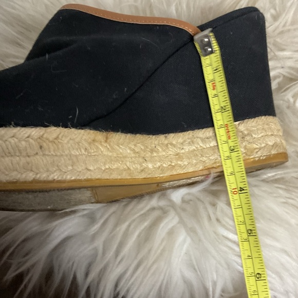 Tory Burch Canvas two tone wedge mules 10 - Picture 7 of 11